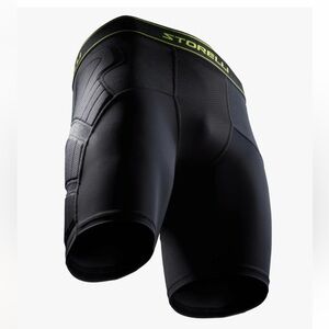 NWOT Storelli Youth Soccer Padded Goalie Shorts YXL Black
